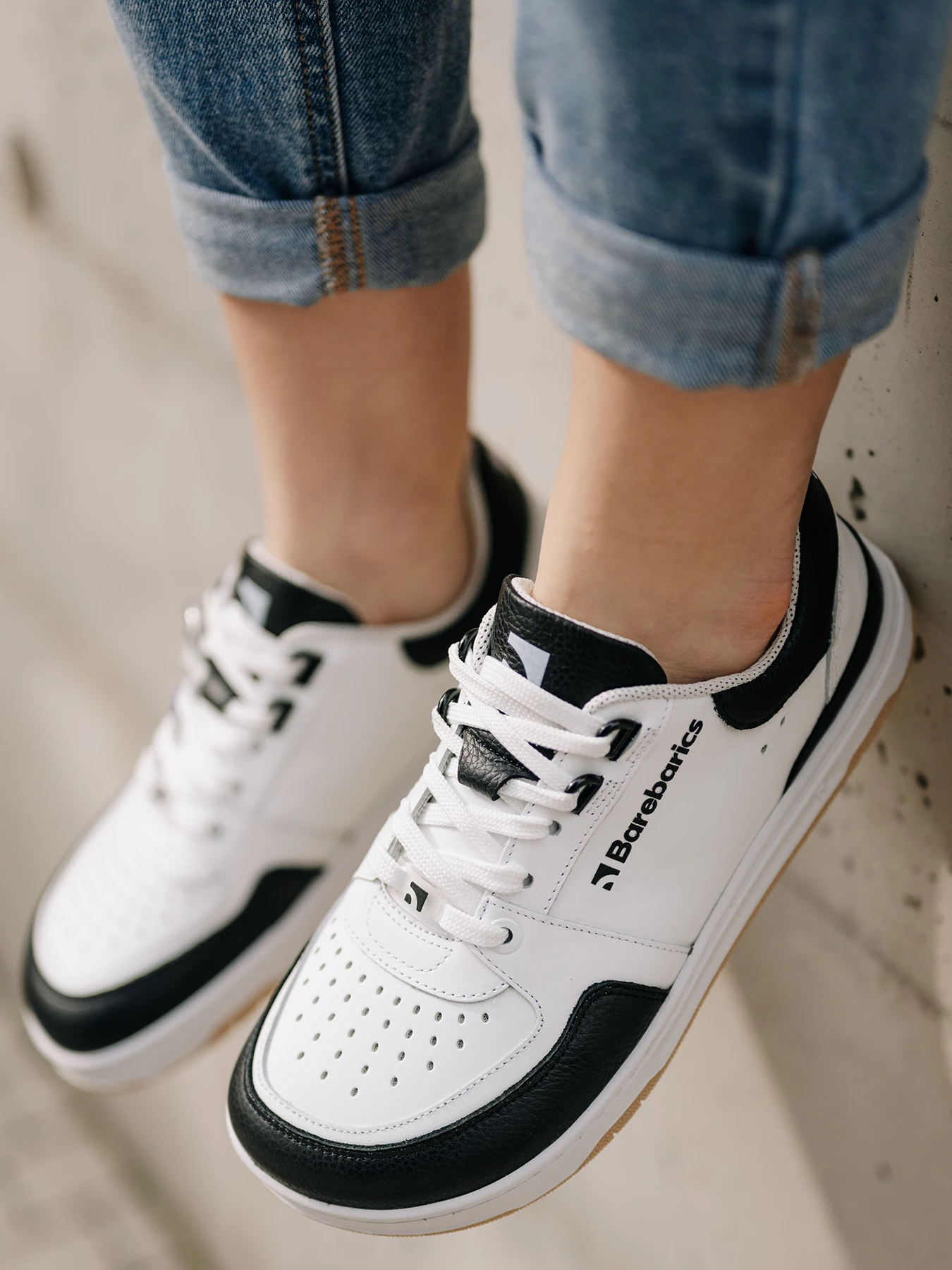 Босоногие кроссовки Barebarics Wave - белый и чёрный, фото 2