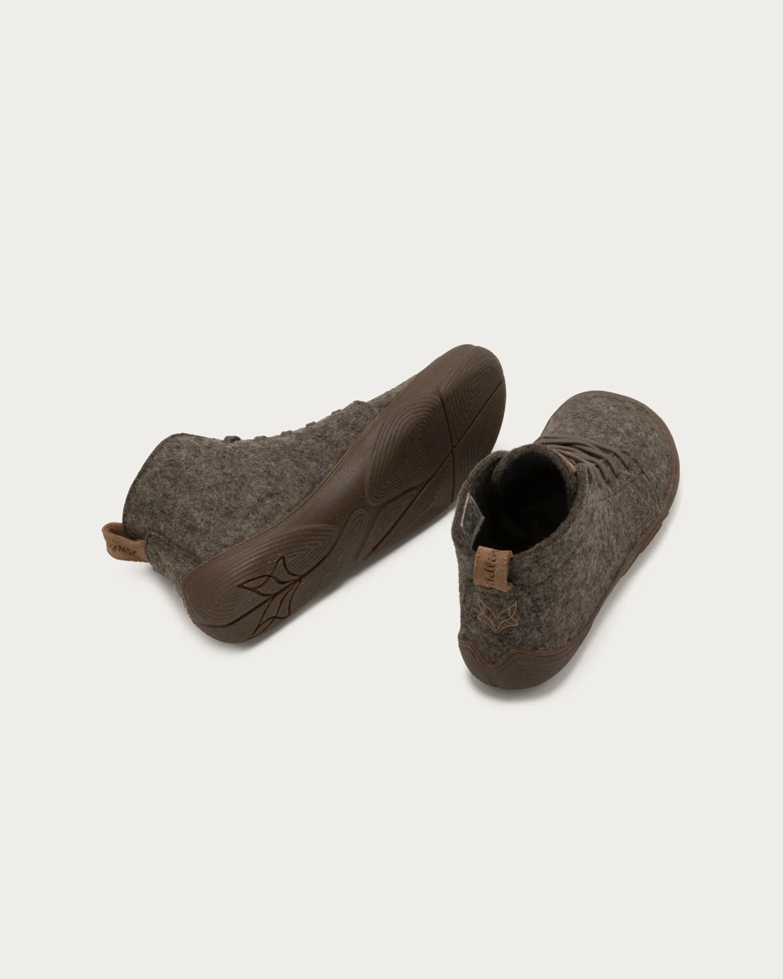 Босоногие ботинки Wildling Feltro sten — серый, натуральный бежевый, фото 3
